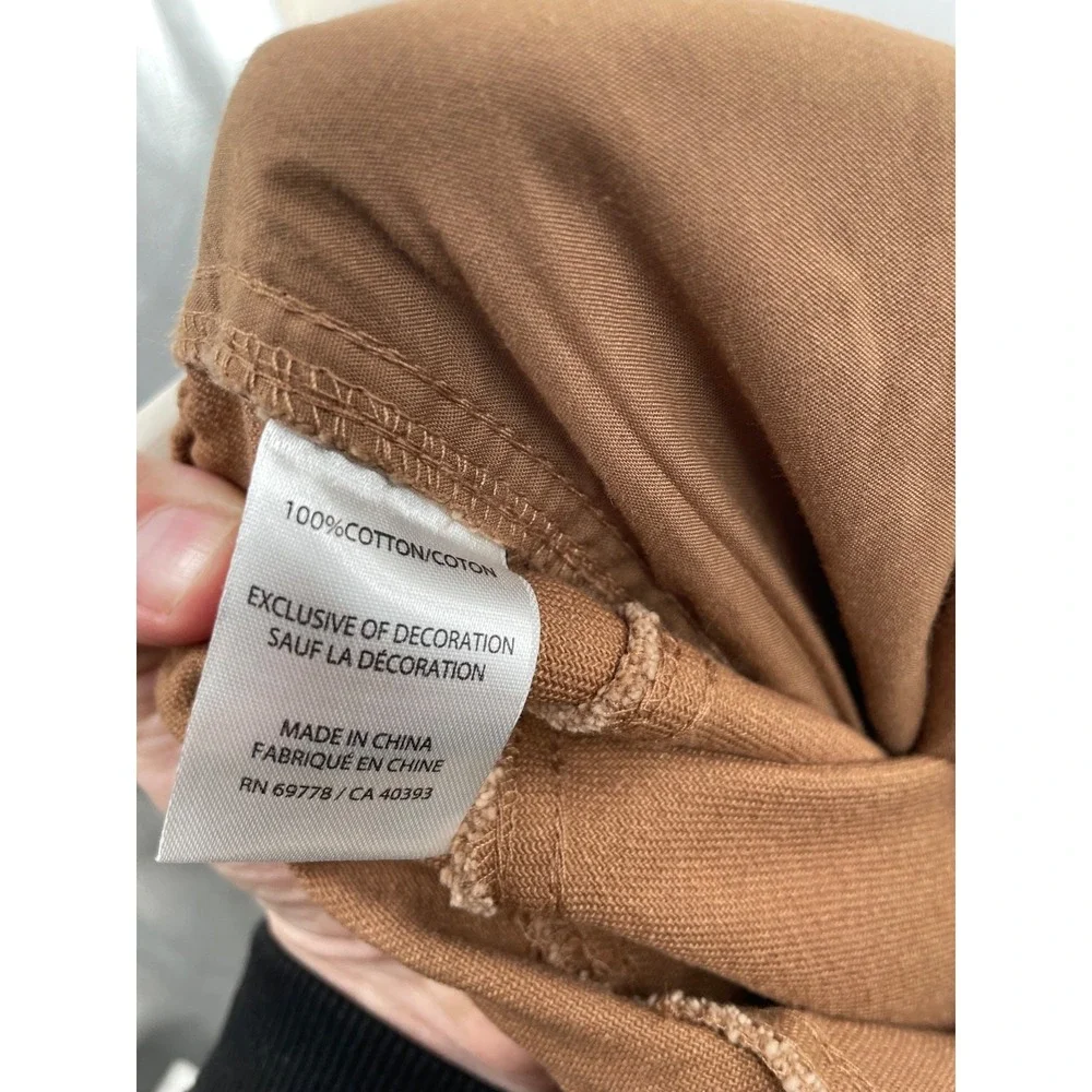 Cozi Arlo Pants Pants Women's L Brown 100% Cotton Relaxed Fit Straight Cargo NWT